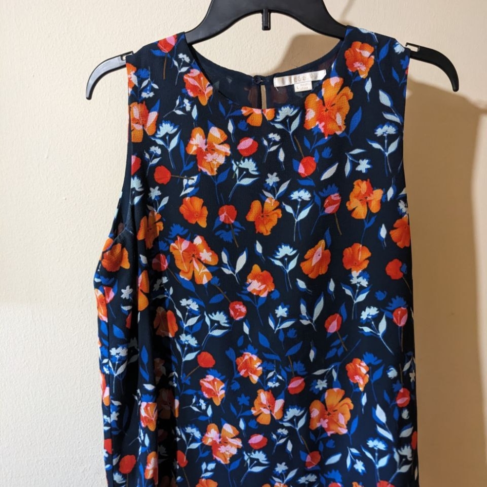 Floral Sleeveless Blouse Top